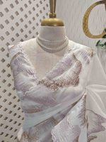 Organza with  wavy work, often referred to as Turkish embroidery - Image 5