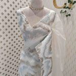 Organza with  wavy work, often referred to as Turkish embroidery