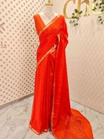 Viscose with check design and thin border (Dark) - Image 78