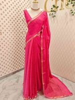 Viscose with check design and thin border (Dark) - Image 75