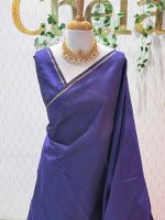 Kanjeevaram with small horizontal stripes on the body along with suttle contrast pallu