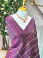Kanjeevaram saree with bold zari checks all over the body - Image 2
