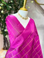 Kanjeevaram saree with bold zari checks all over the body - Image 8