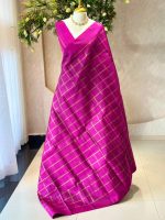 Kanjeevaram saree with bold zari checks all over the body - Image 9