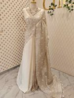 Organza with Floral embroidery pattern all over the boady - Image 12