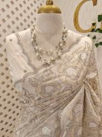 Organza with Floral embroidery pattern all over the boady - Image 11