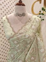 Organza with Floral embroidery pattern all over the boady - Image 20