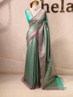 Soft katan with round shaped buttas and contrast border - Image 9