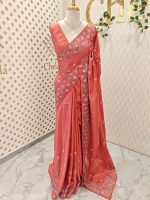 Semi-tussur with multicolour floral embroidered buttas all over the body and jali-cutwork border - Image 12