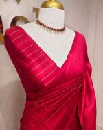 Tussar Banarasi with 7 Petal floral butta designs - Image 30