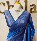 Tussar banarasi with heritage patterns on body often featuring a decorative boarder - Image 2