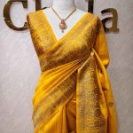 Tussar Banarasi with  jaal flower design like pattern self border