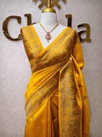 Tussar Banarasi with  jaal flower design like pattern self border