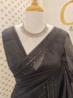 Kota silk with embroidery, sequence work on border and pallu - Image 11