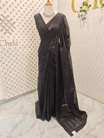 Kota silk with embroidery, sequence work on border and pallu - Image 12