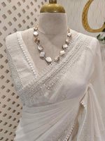 Kota silk with embroidery, sequence work on border and pallu - Image 14