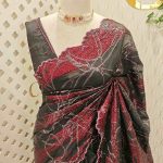 Organza with turkish work with scallop border