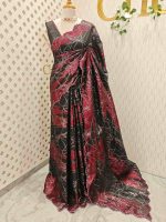 Organza with turkish work with scallop border - Image 4