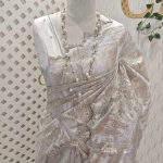 Organza with turkish like big leaf pattern