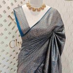 Soft katan with dotted leaf design