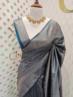 Soft katan with dotted leaf design