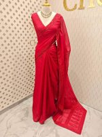 Kota silk with embroidery, sequence work on border and pallu - Image 3