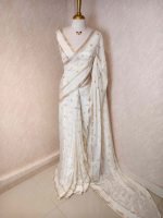 Viscose with flower buttas and self border - Image 7