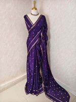 Viscose with flower buttas and self border - Image 13