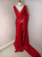 Viscose with flower buttas and self border - Image 16