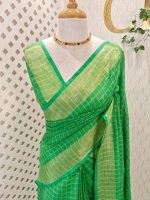 Linen with mini check pattern - Image 7