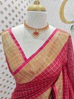 Linen with mini check pattern - Image 32