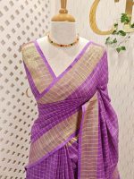 Linen with mini check pattern - Image 19