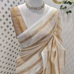 Linen with zari striped body