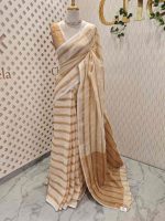 Linen with zari striped body - Image 3