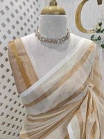 Linen with zari striped body - Image 2