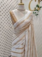 Linen with zari striped body - Image 4