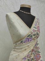 Tissue with floral cross stitch border - Image 6