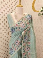 Tissue with floral cross stitch border - Image 14