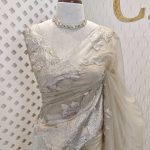Organza with turkish leafs like work on border