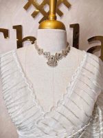 Organza with turkish vertical metalic,self thread crinkled like pattern - Image 17