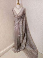 Organza with turkish vertical metalic,self thread crinkled like pattern - Image 22