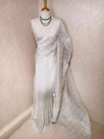 Organza with turkish vertical metalic,self thread crinkled like pattern - Image 31