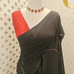 Khadi cotton with multi-colour zari stripes and tessal detailing