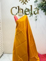 Kanjeevaram with plain body and zari striped pallu - Image 2