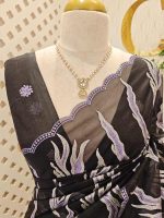 Turkish organza with aquatic plant-inspired embroidery - Image 14