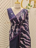 Turkish organza with aquatic plant-inspired embroidery