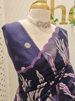 Turkish organza with aquatic plant-inspired embroidery - Image 6