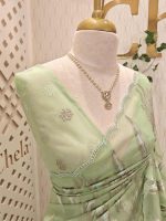 Turkish organza with aquatic plant-inspired embroidery - Image 33