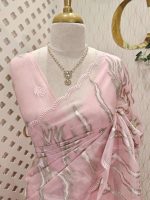 Turkish organza with aquatic plant-inspired embroidery - Image 17