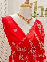 Turkish organza with aquatic plant-inspired embroidery - Image 12